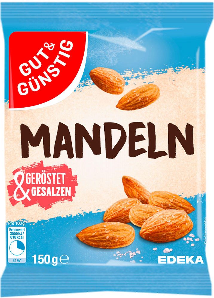 GUT&GÜNSTIG Mandeln geröstet & gesalzen 150,0 g 4618452004