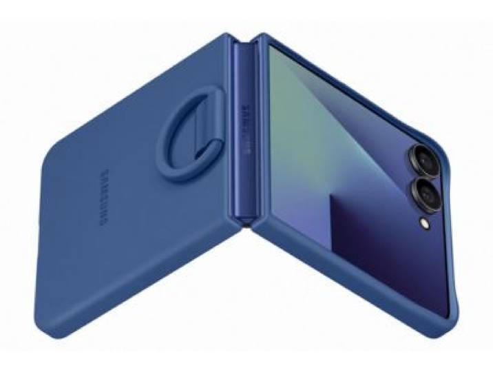 Samsung - Coque Galaxy Z Flip 7 Anneau Bleu Nuit