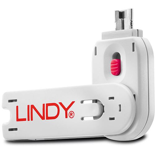 Lindy Schlüssel für USB Port Schloss pink