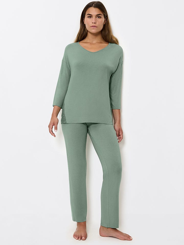 Triumph Pyjama in Grün - 36