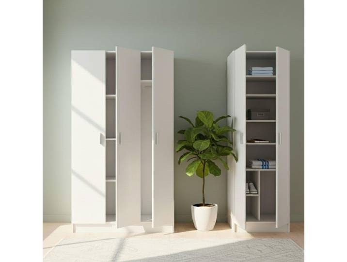 Tergu - Armoire Polyvalente Grande\, 168x180h cm Blanc\, Modulable