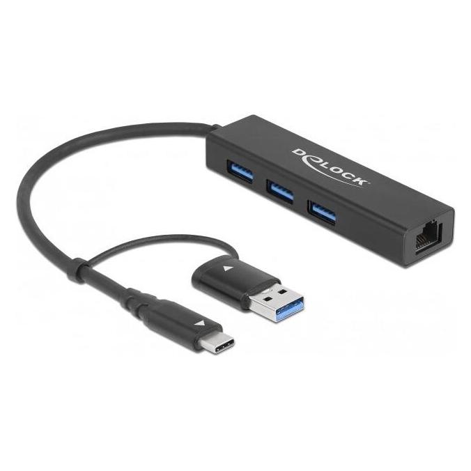Delock 3 Port-USB-C Hub (USB-C, 3 Ports) (64149)