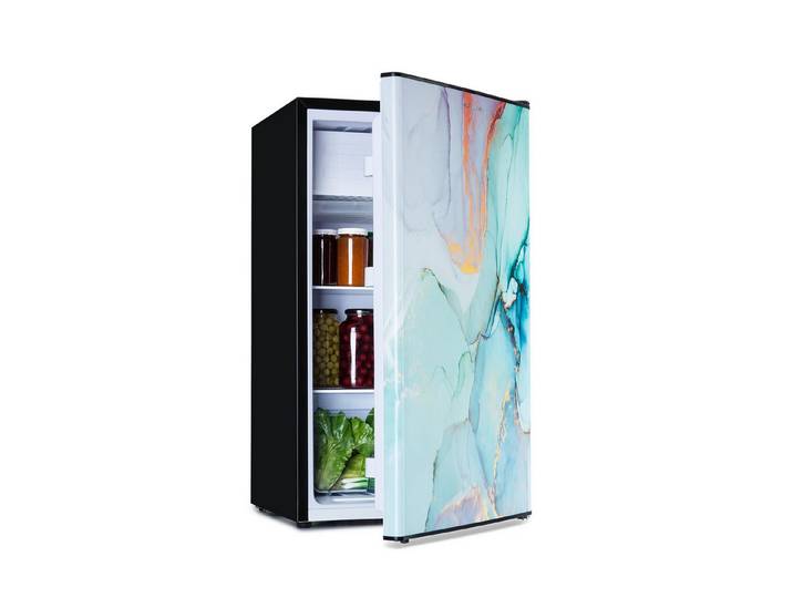 Klarstein Kühl-/Gefrierkombination 10045806, 84.5 cm hoch, 45 cm breit, Bier Hausbar Getränkekühlschrank Hotel Mini Fridge