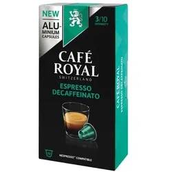 CAFE ROYAL Kaffeekapsel Alu Decaffeinato Nespressom ESPRESSO DECAFFEINATO
