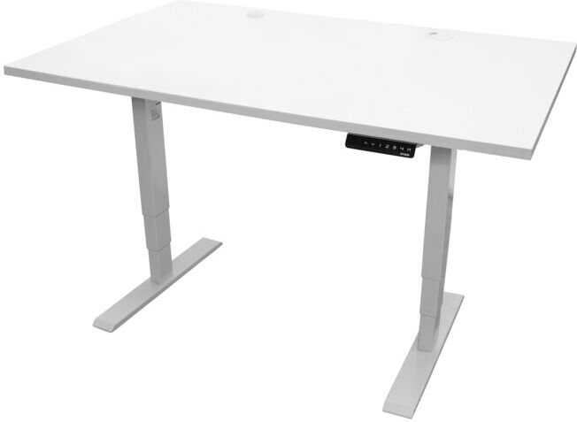Bureau à réglage en hauteur électrique STIER THA 140x80 cm, blanc/blanc (906019)