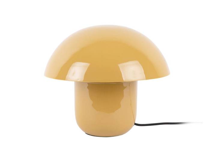 Tischlampe Fungi - Designleuchte aus Eisen in Pilzform - Sonnengelb - Luxusbetten24