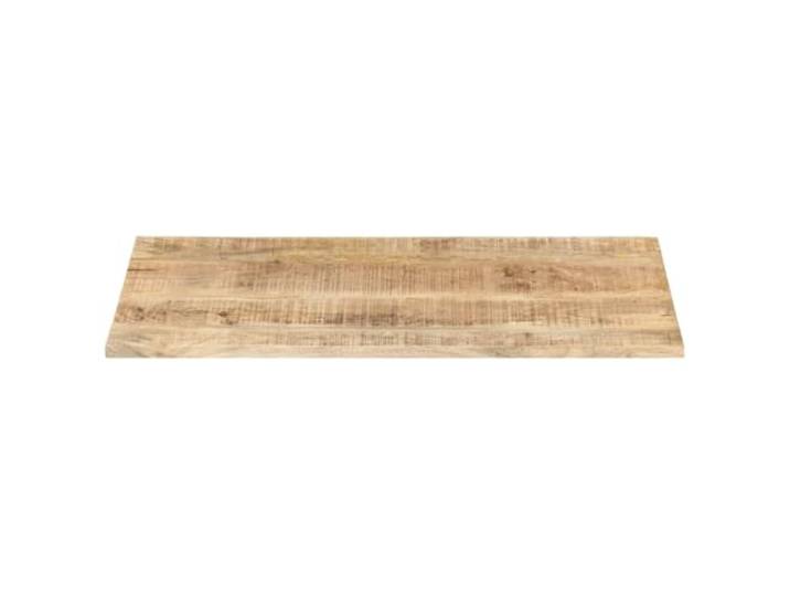 KTHLBRH Tischplatte aus massivem Mangoholz, 100 x 60 cm Dicke 25 – 27 mm, Oberfläche poliert und lackiert, mit drei Holzbalken, rustikaler Look