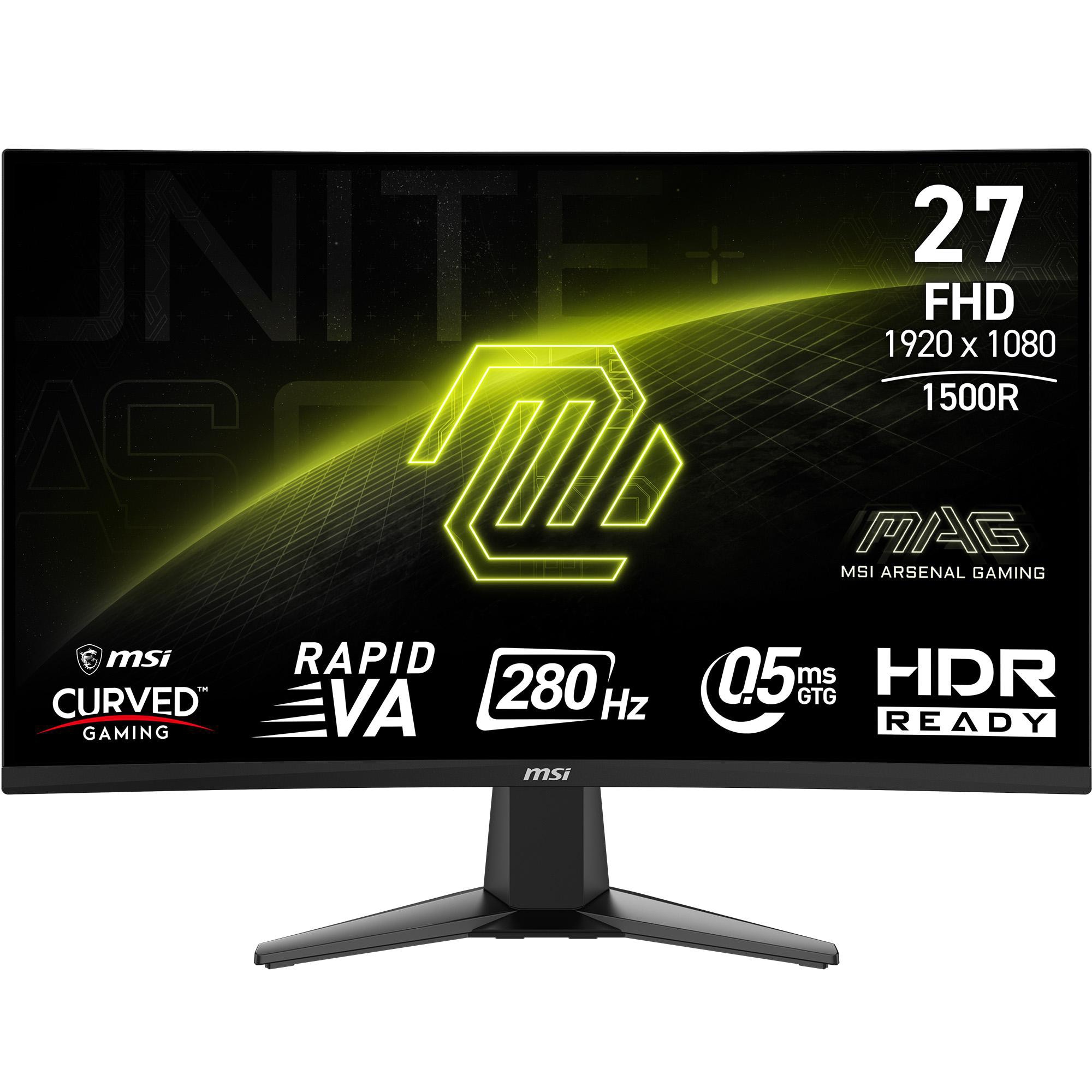 MSI MAG 276CXFDE 27 Zoll Full HD Curved Rapid VA LED 16:9 280 Hz Gaming Monitor 9S6-3CE01M-015