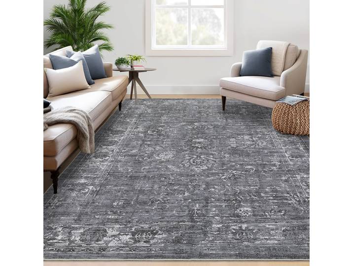 Tapis de sol Vintage lavable, 240x340cm, pour salon, intérieur, résistant aux taches, antidérapant, couverture de sol fine