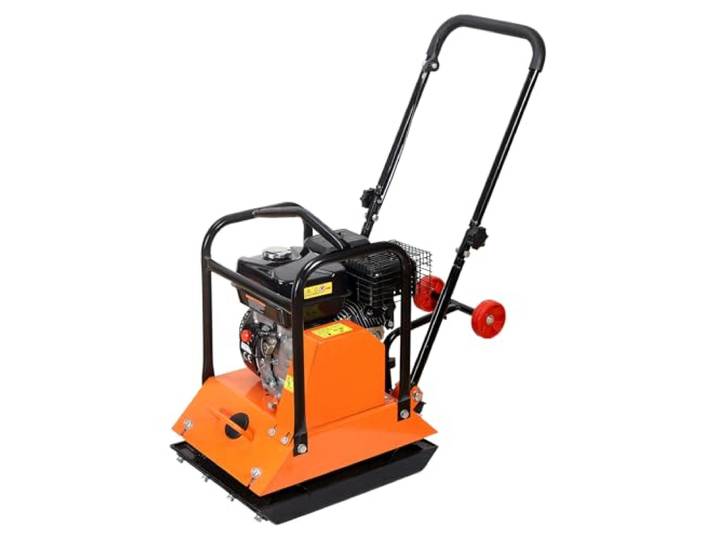 VEVOR Plaque Vibrante Thermique 15 kN Compacteur à Plaque Vibrante Essence 6\,5 hp pour Pavage\, Aménagement Paysager\, Asphalte\, Fondations\, Compactage Sol\, 212 cc\, 6400 VPM\, Zone de Compactage 53x40 cm
