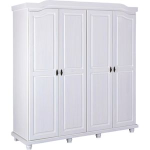 Inter-Link Kleiderschrank Isny, weiß, 4 Drehtüren, (BxHxT) 183 x 198 x 60cm