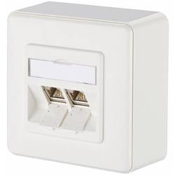 Metz Connect Netzwerkdose Aufputz CAT 6 2 Port Reinweiß 1309120002-E