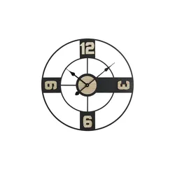 Wanduhr   ¦ schwarz ¦ Metall,MDF ¦ Maße (cm): B: 60 H: 60 T: 5.0