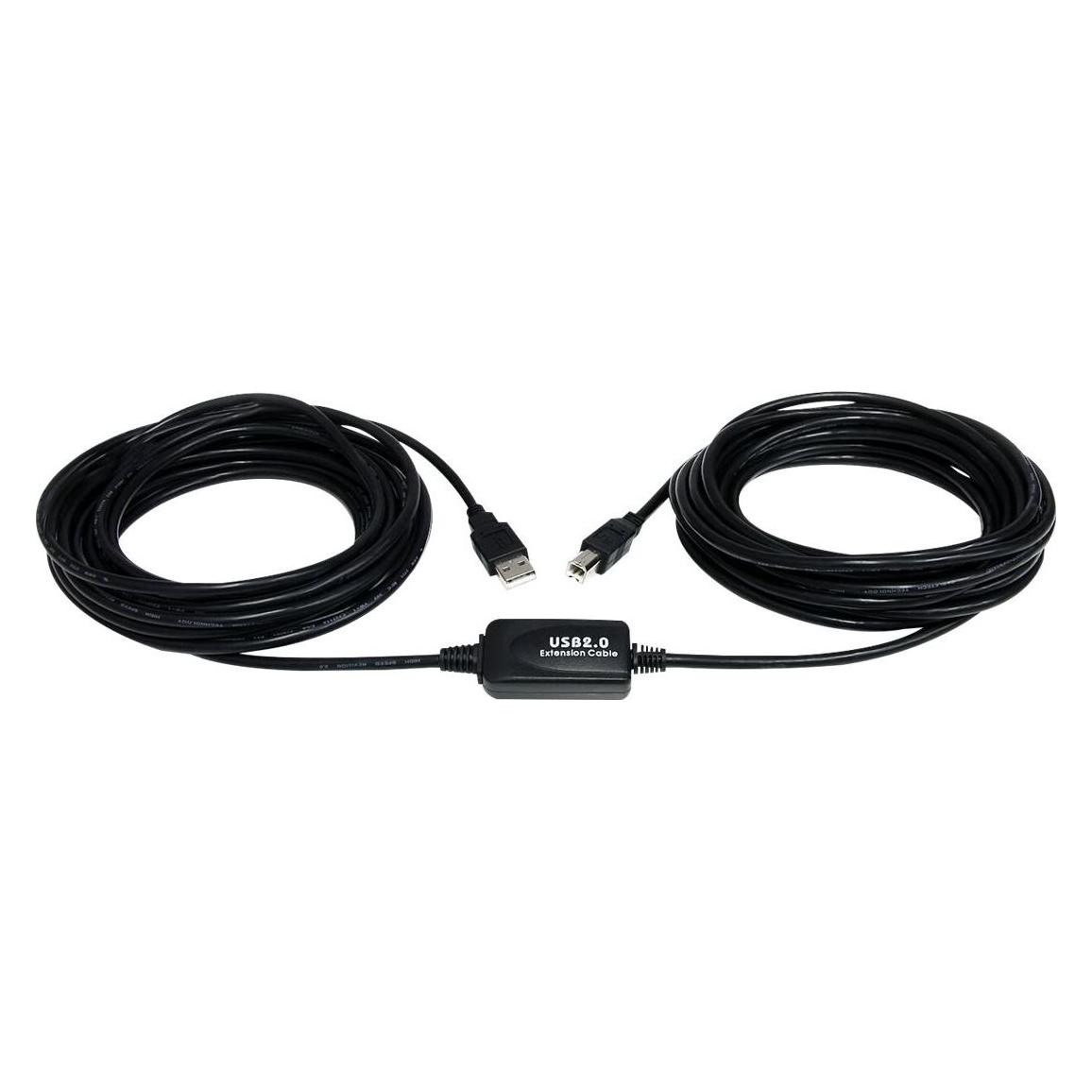 StarTech 10m Aktives USB 2.0 A auf B Kabel - USB Anschlusskabel - Stecker/Stecker - Schwarz (9.15 m, USB 2.0) (USB2HAB30AC)