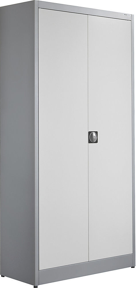 Flügeltürenschrank ARCOS, 4 Fachböden, HxBxT 1950 x 950 x 420 mm, weißalu / reinweiß mauser
