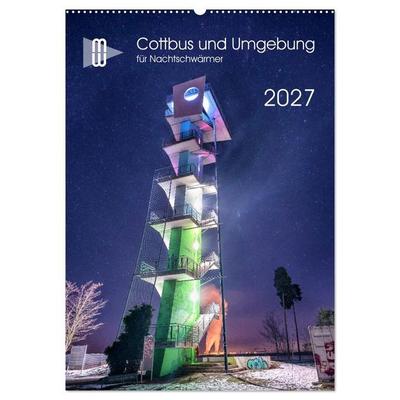 Cottbus und Umgebung für Nachtschwärmer (Wandkalender 2027 DIN A2 hoch), CALVENDO Monatskalender