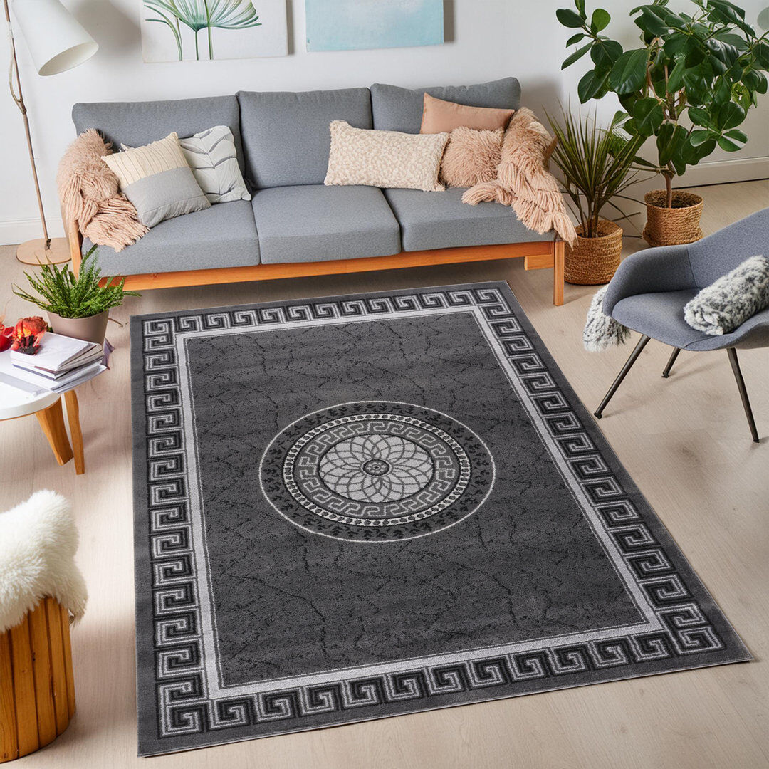 Fairmont Park Nia Machine Woven Dark Grey Indoor Rug Gray Rectangle 120cm x 170cm