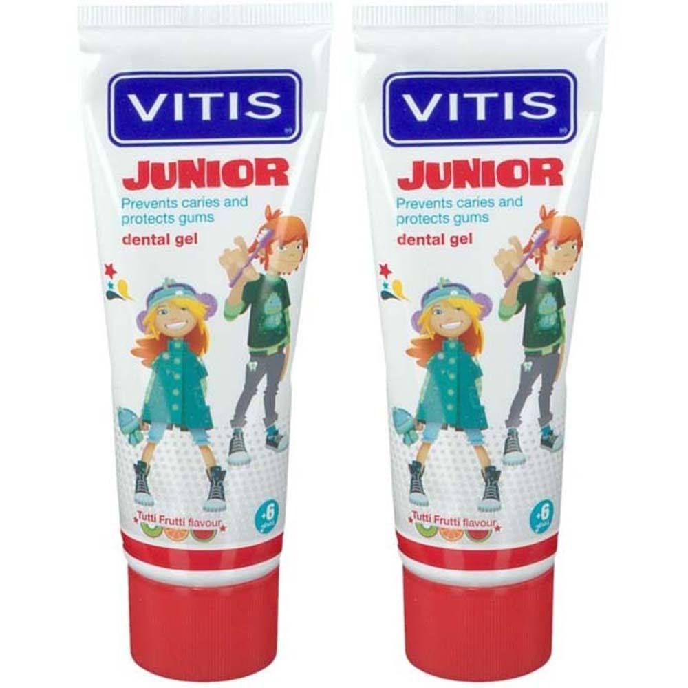 Vitis Junior GEL Zahnpasta x2 2x75 ml