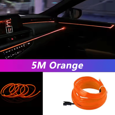 Inspire Curations 5M Flexible USB Car Interior Neon EL Wire orange cigarette Drive