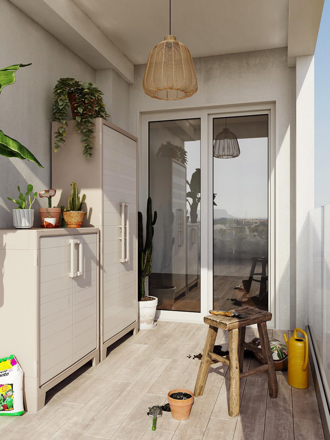 keter Armadio 2 Ripiani 80x44x100 cm Gulliver Basso XL Sabbia e Beige...