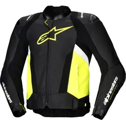 Alpinestars Missile V3 Airflow, Lederjacke - Schwarz/Neon-Gelb/Weiß - 52