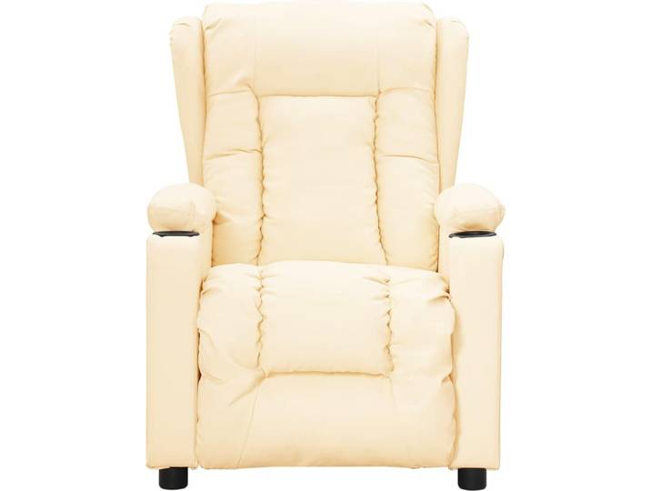vidaXL Fauteuil relax Crème Similicuir