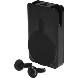 Denver Powerbank + Bluetooth Earbuds - Black Powerbank - Sort - 5000 mAh (5000 mAh, 5 Wh), Powerbank, Schwarz