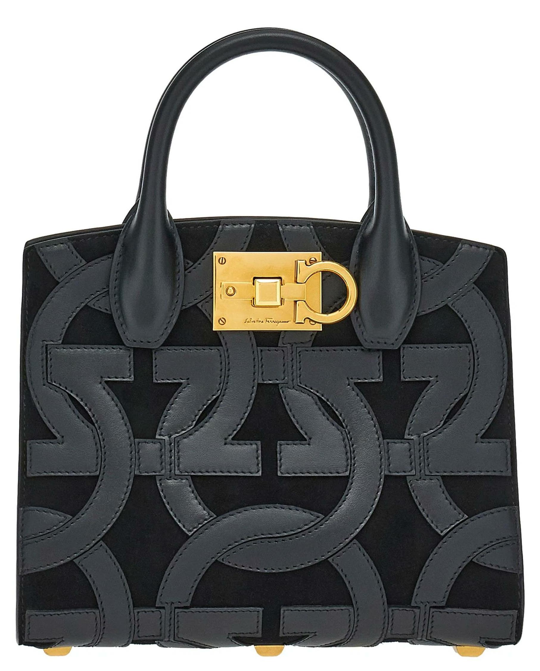Salvatore Ferragamo Handtasche Damen Gancini Schwarz 214297 759405