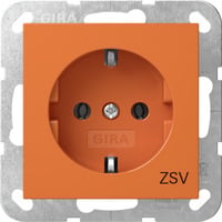 Steckdose Zusätzliche Sicherheitsversorgung Steckdose Typ F 16 Ampere 250 Volt Schutzkontakt Steckdose orange, Retail