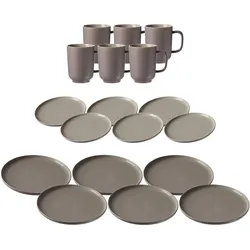 TAFELSERVICE Jasper taupe 18er Set