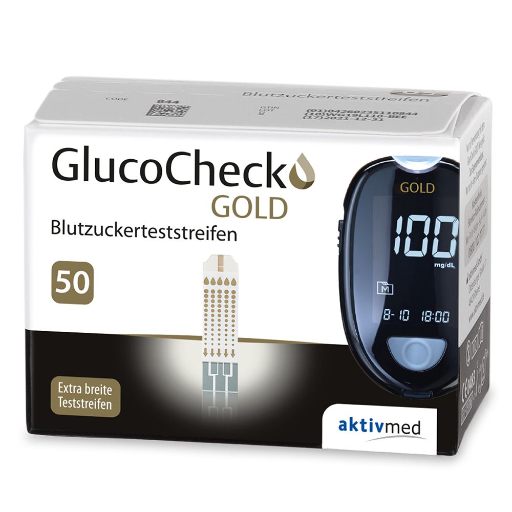 Glucocheck Gold Blutzuckerteststreifen 50 St Teststreifen