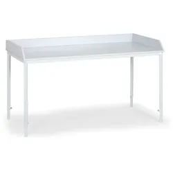Packtisch höhenverstellbar mit Rand, 1600 mm breit