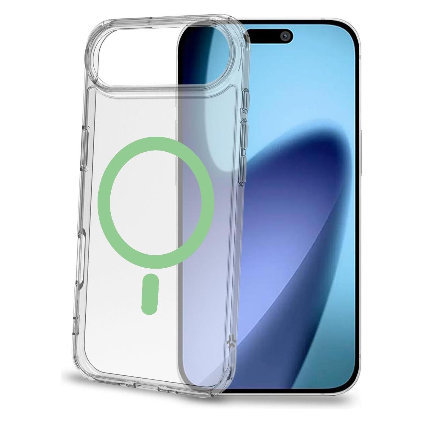 Celly Gelskinmag Cover magnetica trasparente per iPhone (Apple iPhone X) (GELSKINMAG1153G)