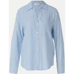 Bluse mit Streifenmuster Blau 44