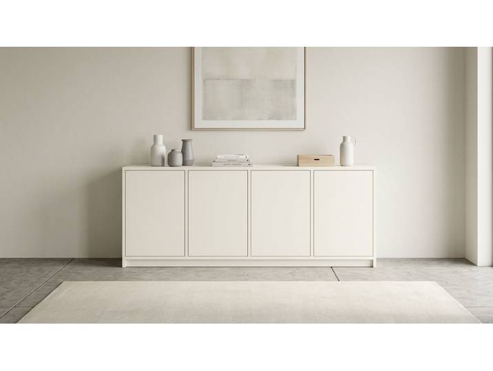 Schlichtes Sideboard - Kommode nach Maß MDF Lackiert Verkehrs­weiß RAL&nbsp;9016