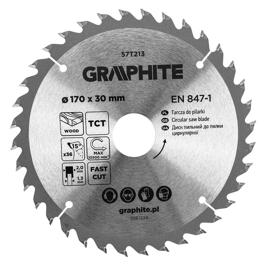 Graphite Sägeblatt, Widia, 170 x 30 mm, 36 Zähne (59942089)