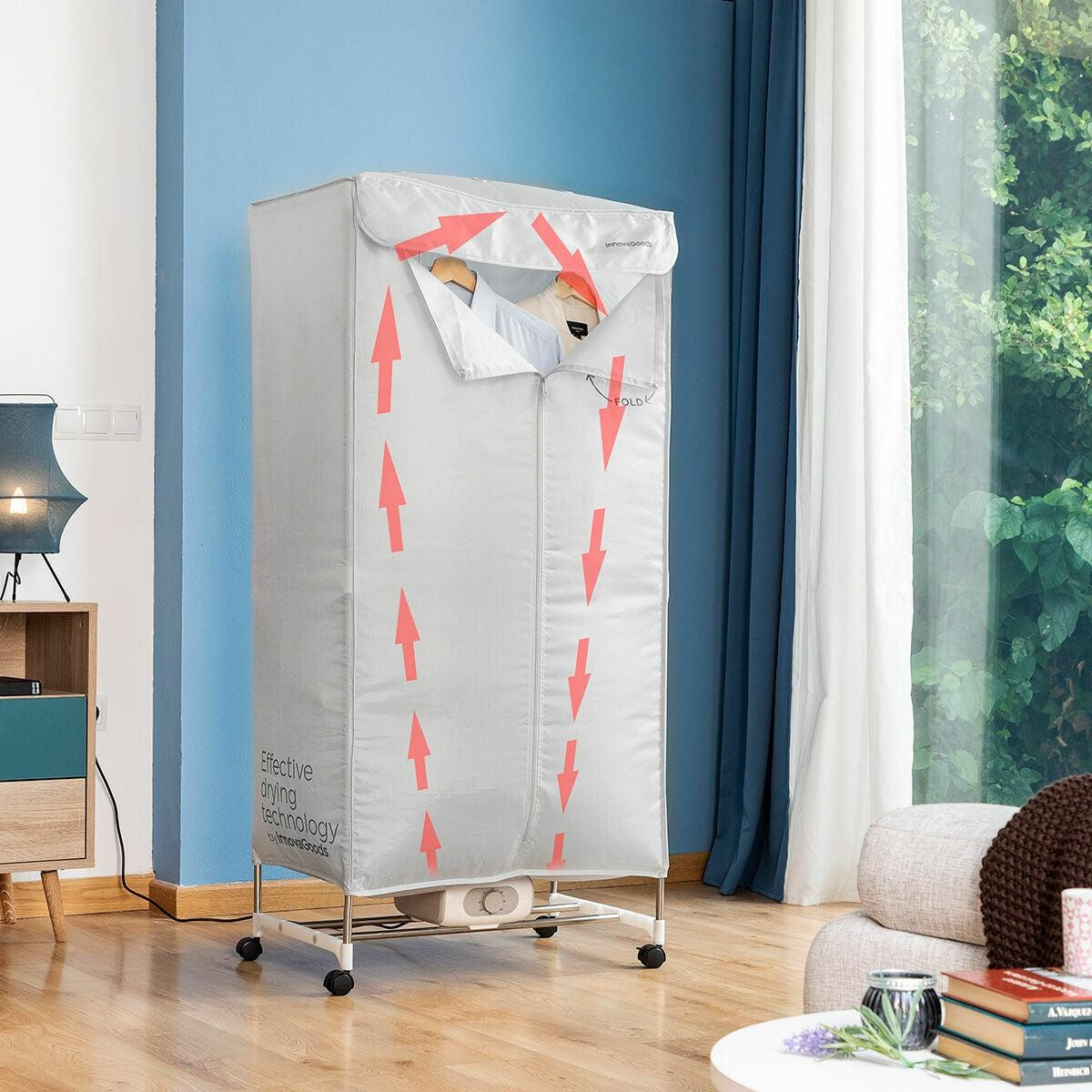 InnovaGoods Dupledry Draagbare elektrische wasdroger met 2 hoogtes, 1200 W