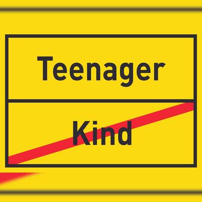 HB-Druck Teenager Kind Schild Ortsschild A2 Rückseite selbstklebend