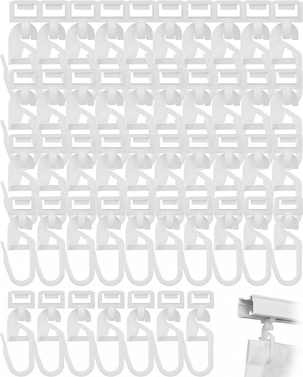 ShopVlot Gordijnhaken 50 stuks - Wit