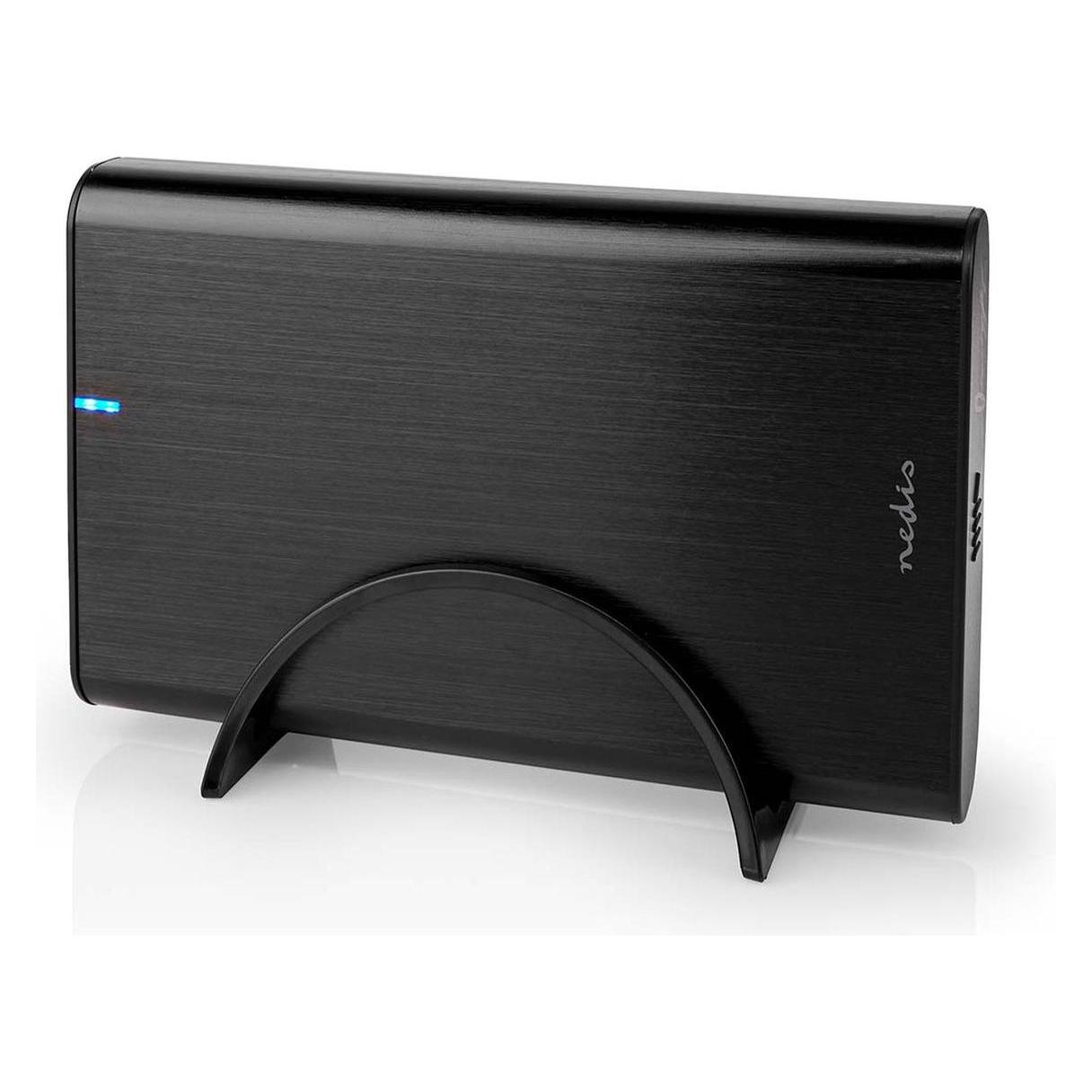 Nedis Festplattengehäuse | 3.5 " | USB 3.1 Gen1 | USB Type-A / USB Type-C | Notebook / PC | Alumini (3.5") (HDDE35410BK)