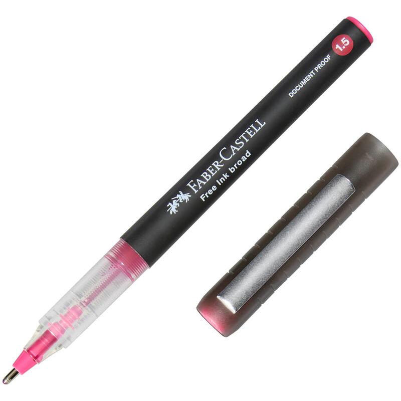 FABER-CASTELL Free Ink Tintenroller grau 1.5 mm Schreibfarbe: Rot 348326