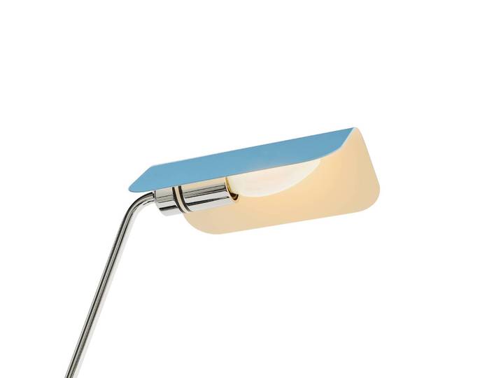 HAY Schreibtischlampe Apex, blau, für Arbeitszimmer / Büro, Metall, Design, Tischlampe