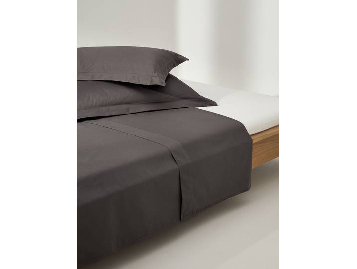 Drap plat en satin de coton Premium