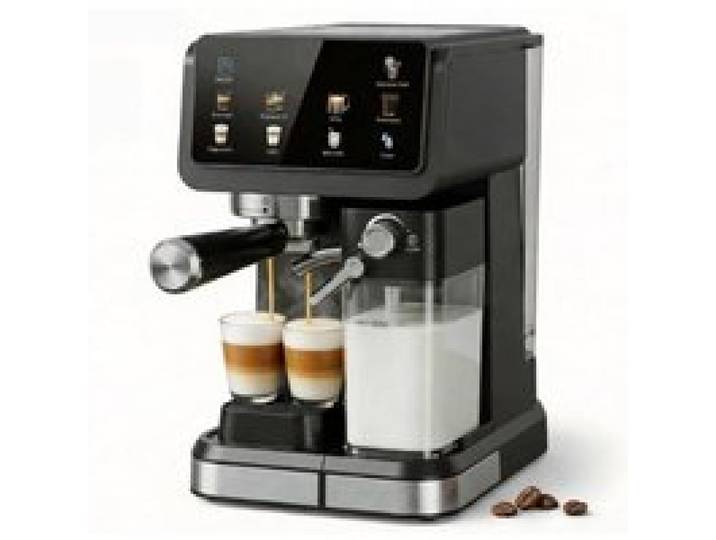 Machine expresso 3 en 1 tactile mousseur lait automatique double chauffage noir