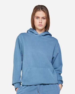 Lane Seven LS16001 Men's Urban Pullover Hooded Sweatshirt in Pigment Pebble Blue size Large   Cotton/Polyester Blend