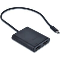 Adapter USB-C > Dual HDMI 4K schwarz
