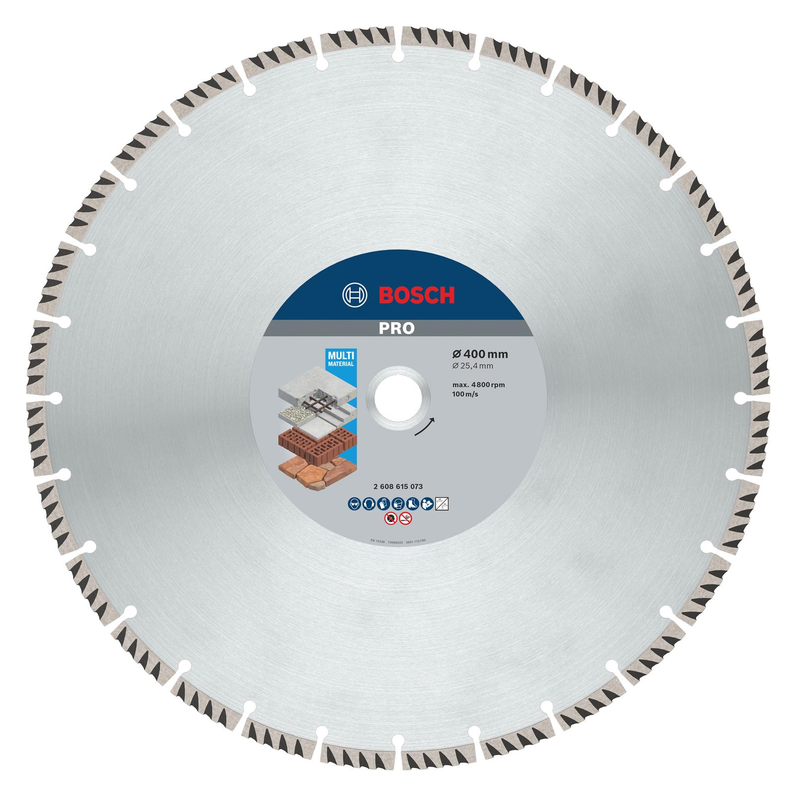 Bosch Professional Zubehör PRO Multi Material Diamanttrennscheibe, 400 x 25,4 mm (2608615073)