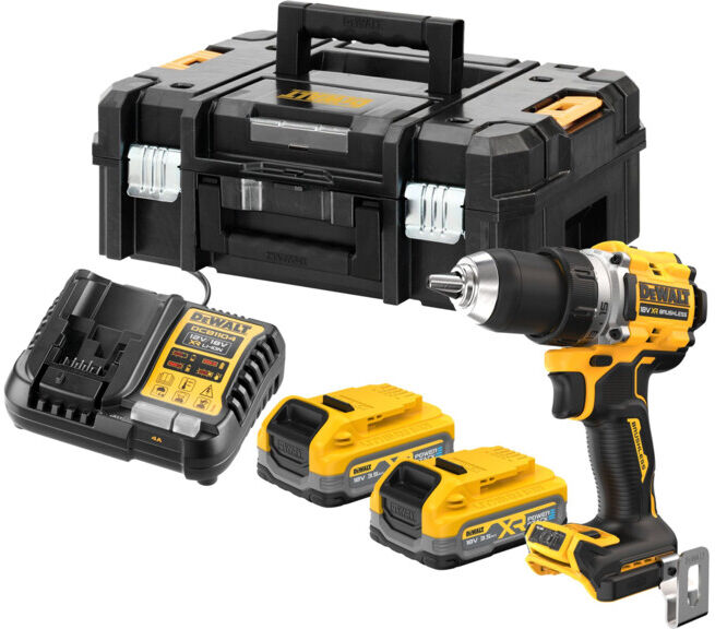 Stanley Perceuse-visseuse sans fil 18V 3,5Ah avec 2 batteries et chargeur rapide (DCD800S2T-QW)