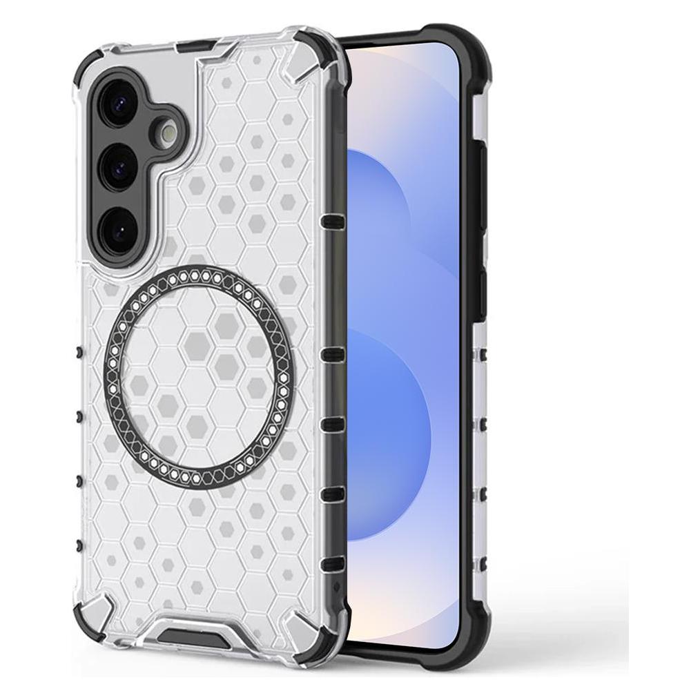 Techsuit - HoneyComb Shield MagSafe - Samsung Galaxy S25 - White (Samsung Galaxy S25) (57967748)