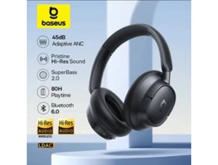 Baseus EH10 NC ANC Draadloze Hoofdtelefoon 45dB Adaptieve Hybride Ruisonderdrukking Headset Hi-Res LDAC Hoofdtelefoon Bluetooth 6.0 80 uur